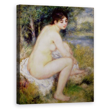 Tablou canvas - Paul Mathey - Interior ce camera cu o femeie si un copil, 40 x 50 cm Tablou canvas - Paul Mathey - Interior ce camera cu o femeie si un copil, 40 x 50 cm
