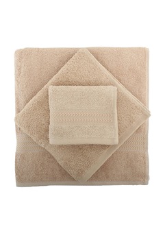Set 3 prosoape Hobby Rainbow Beige, 100% bumbac, 30 x 50 cm, 50 x 90 cm, 70 x 140 cm, Bej Set 3 prosoape Hobby Rainbow Beige, 100% bumbac, 30 x 50 cm, 50 x 90 cm, 70 x 140 cm, Bej