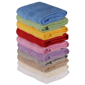 Set 10 prosoape uni Hobby Rainbow, 100% bumbac, 30 x 50 cm, Culori multiple Set 10 prosoape uni Hobby Rainbow, 100% bumbac, 30 x 50 cm, Culori multiple