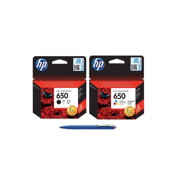 Pachet MAG4U Cartuse Cerneala Originale 1 buc CZ101AE (650) Black 1 buc CZ102AE (650) color si Pix Schneider Pachet MAG4U Cartuse Cerneala Originale 1 buc CZ101AE (650) Black 1 buc CZ102AE (650) color si Pix Schneider