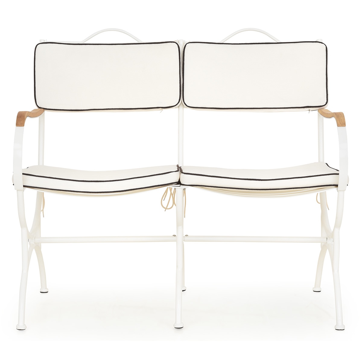 Bancheta gradina/terasa Maison Mex VERSAILLES 117x71x112Hcm alb/natur