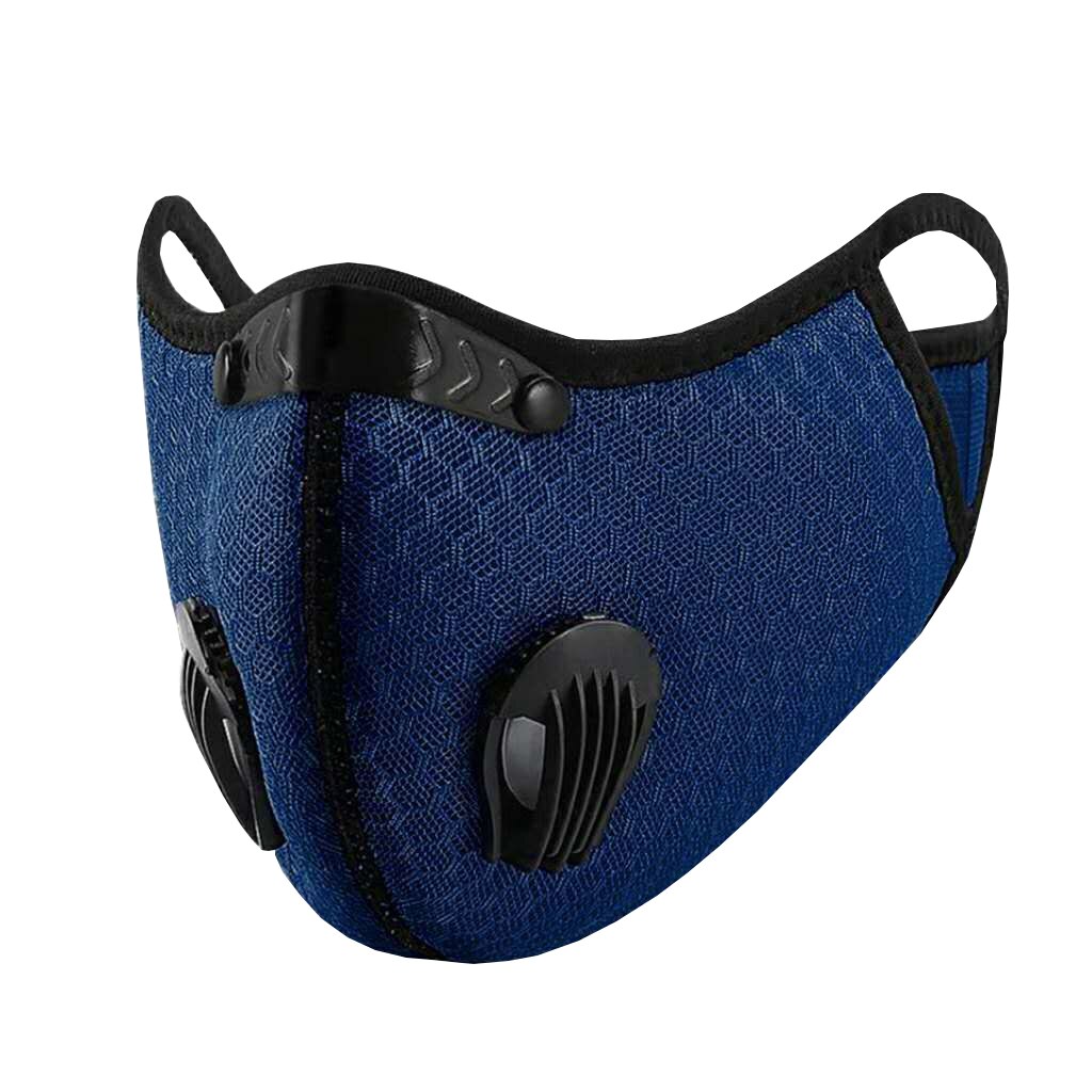 Masca Bleumarin pentru Copii, Aspect Modern, Sport, cu Filtru de Carbon, 2 Valve