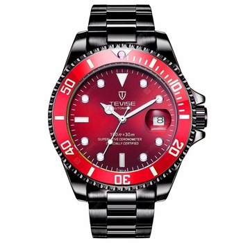 Ceas barbatesc mecanic automatic Tevise, Indici luminosi, Calendar, Otel inoxidabil, Luxury, Business, Elegant, Negru Ceas barbatesc mecanic automatic Tevise, Indici luminosi, Calendar, Otel inoxidabil, Luxury, Business, Elegant, Negru