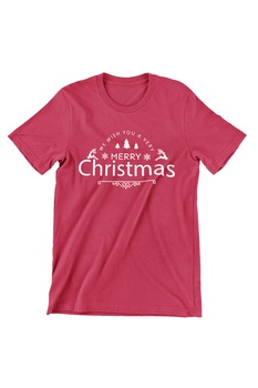 Tricou Femei de Craciun, We wish you a very merry Christmas, Rosu Tricou Femei de Craciun, We wish you a very merry Christmas, Rosu