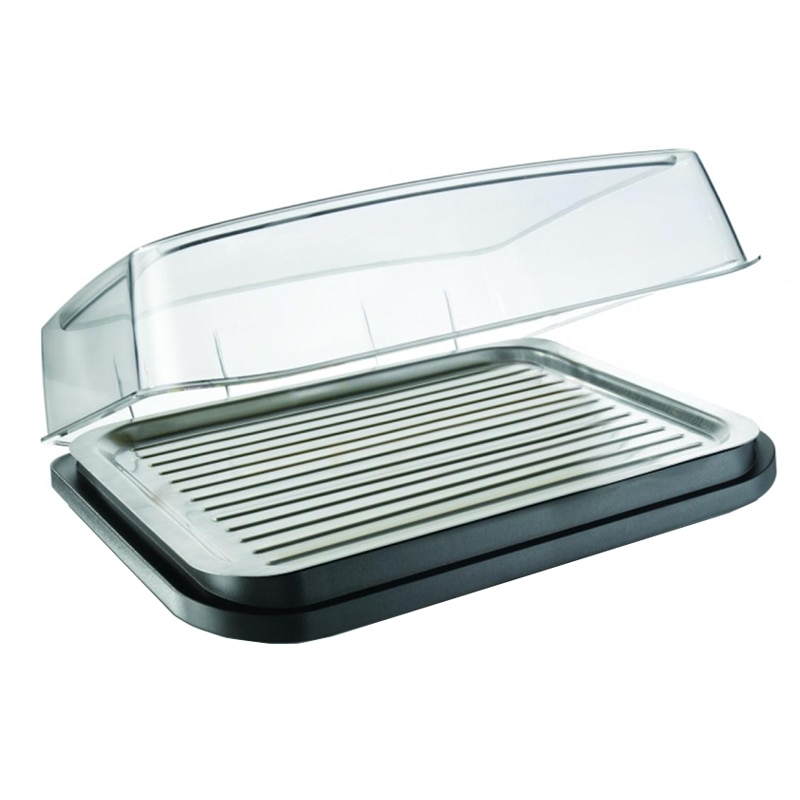 Racitor dretunghiular, cu capac, pentru pastrare alimente gratar