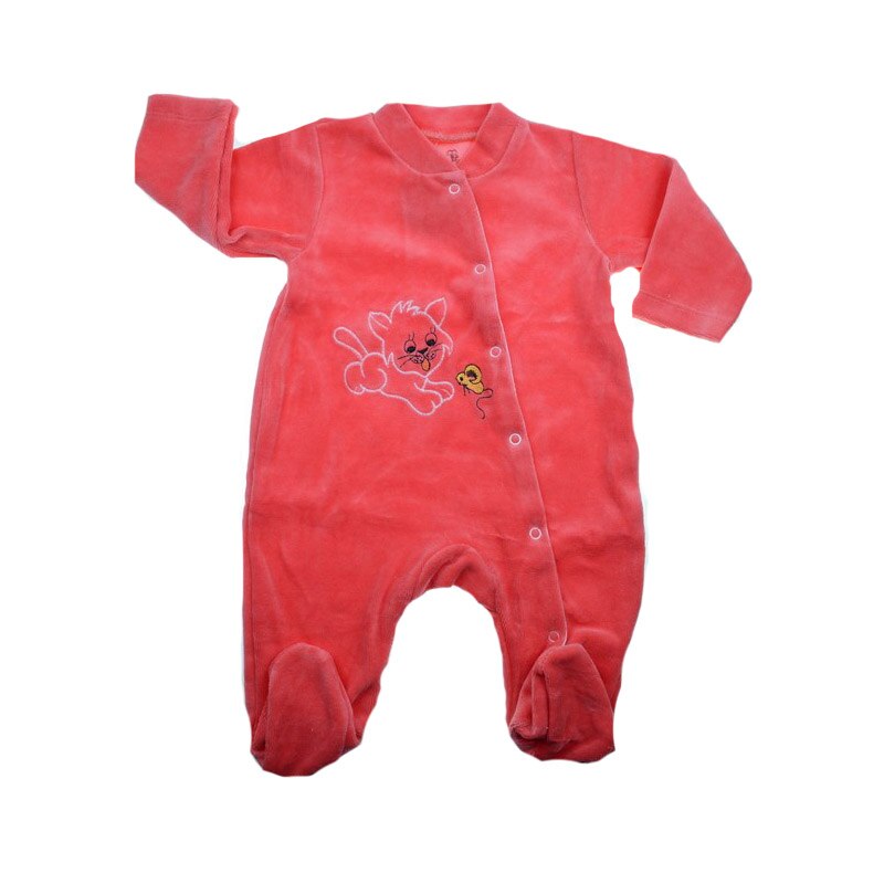 Salopeta cu maneca lunga pentru fete Pifou SLPRO-1, Rosu, 62 cm