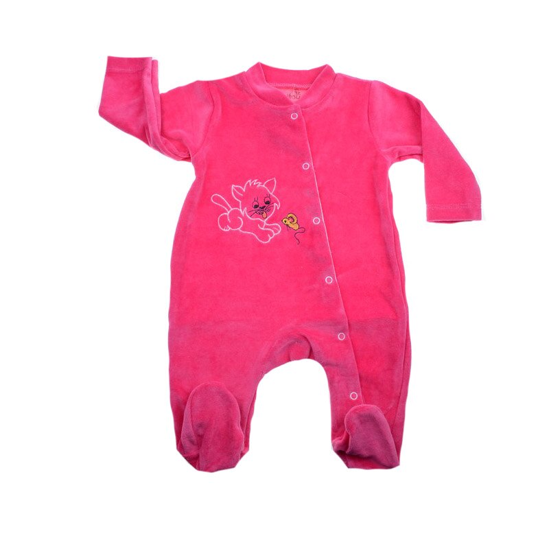 Salopeta cu maneca lunga pentru fete Pifou SLPP-1, Roz, 62 cm