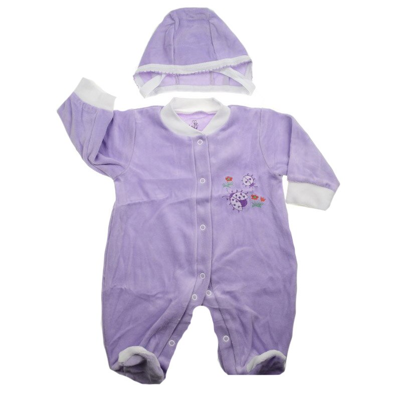 Salopeta cu maneca lunga pentru fete Pifou SLMV-11, Mov, 56 cm