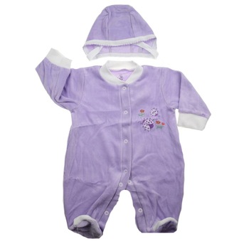 Salopeta cu maneca lunga pentru fete Pifou SLMV-11, Mov, 56 cm Salopeta cu maneca lunga pentru fete Pifou SLMV-11, Mov, 56 cm