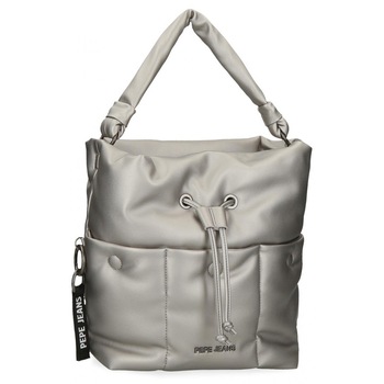 Geanta umar 31 cm Pepe Jeans Bloat argintie Geanta umar 31 cm Pepe Jeans Bloat argintie
