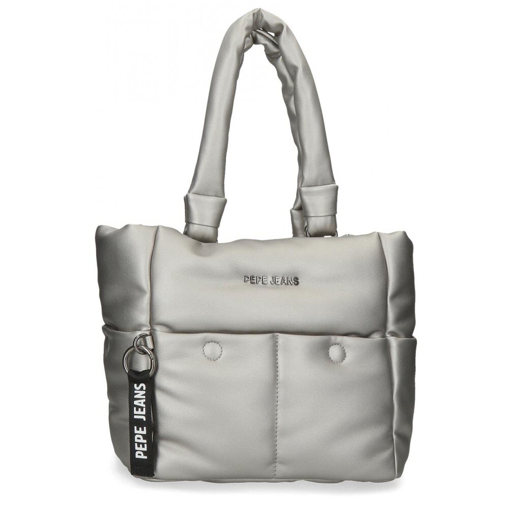 Geanta mana 27 cm Pepe Jeans Bloat argintie