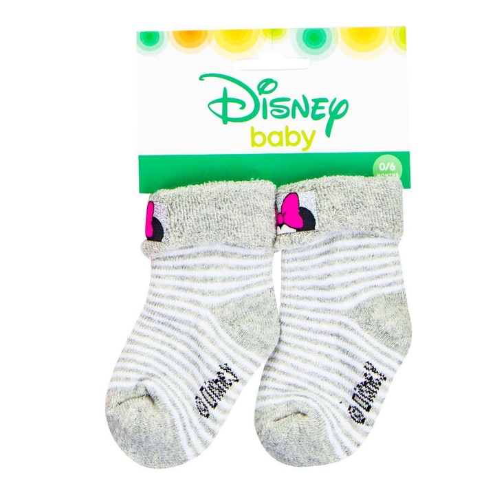 Бебешки чорапи Minnie Mouse, сиви