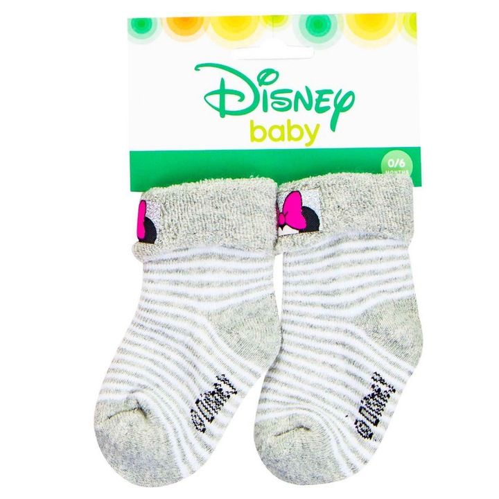 Sosete bebe Minnie Mouse, gri, 16-17