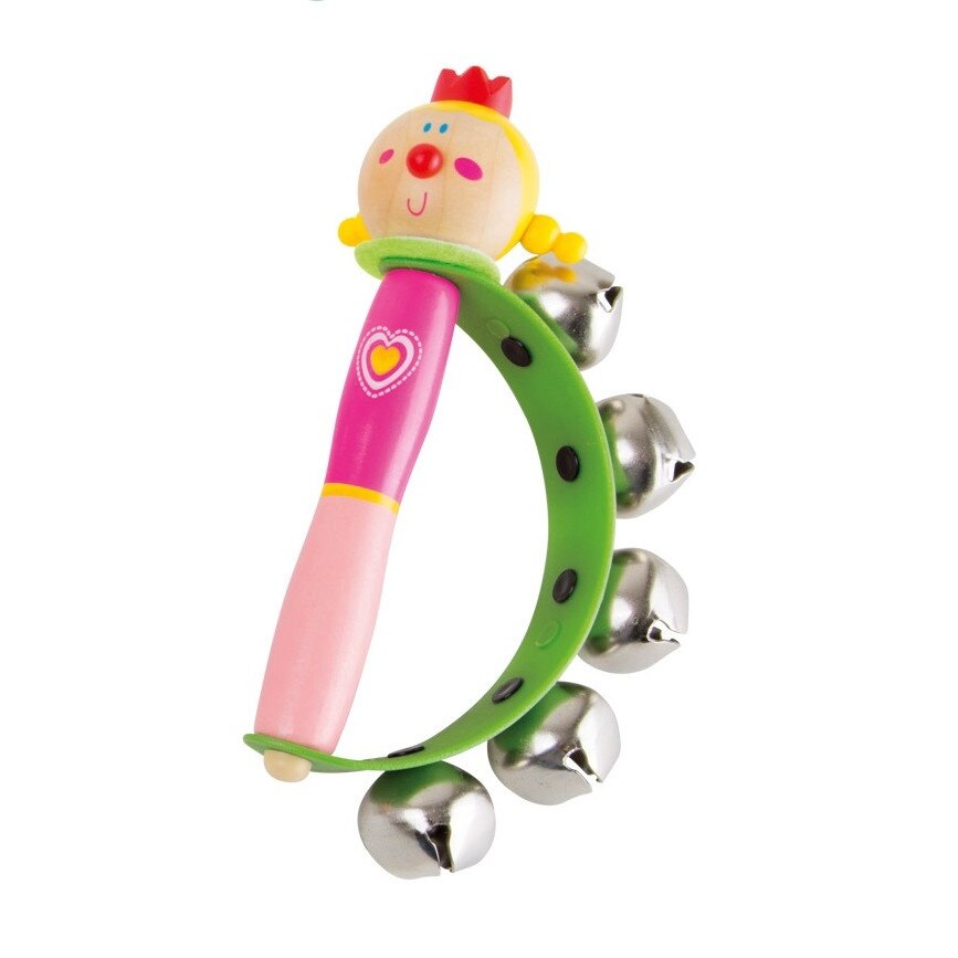 Jucarie din lemn cu 5 clopotei, printesa, 3 ani+