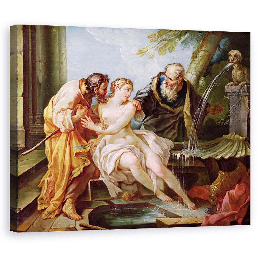 Tablou canvas - Joseph-Marie Vien the Younger - Suzanna si batranii, 40 x 50 cm