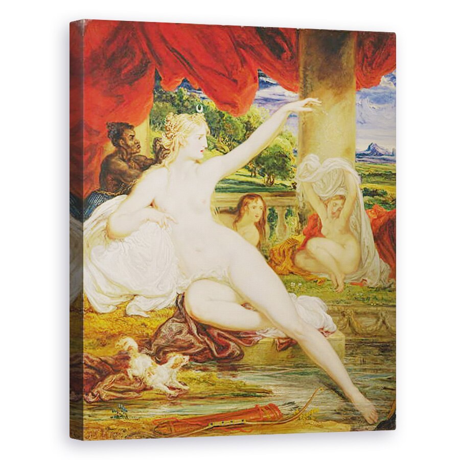 Tablou canvas - George Stubbs - Doamna citeste intr-un parc, 40 x 50 cm