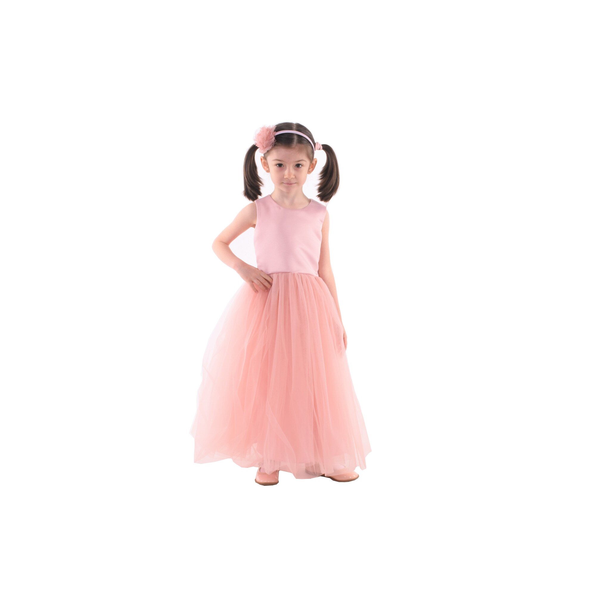 Rochita printesa roz prafuit, Anastasia, tafta, bumbac, tulle, Roz