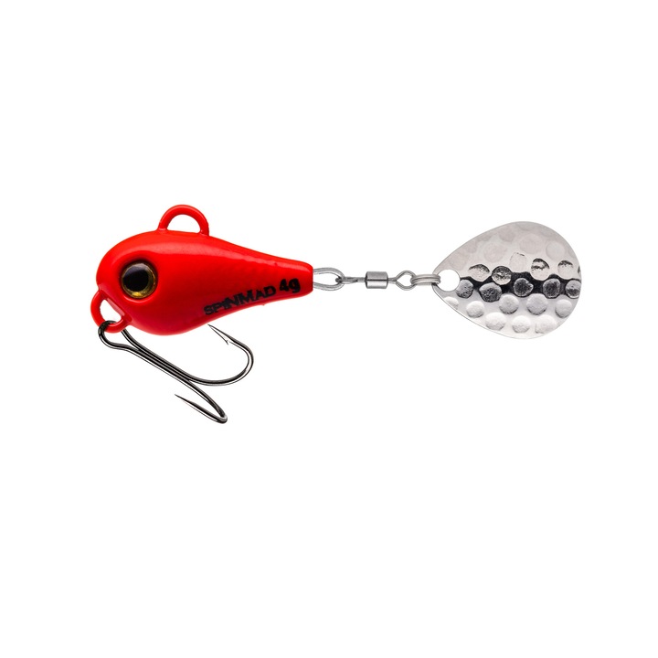 Spinner Spinmad Big 4.5cm, 4gr, culoarea Red pentru pescuitul la biban, clean, pastrav