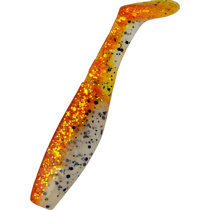 Set 5 buc Shad KP Original Shad 6.25cm, culoarea Gold Beige, pentru biban, stiuca sau salau