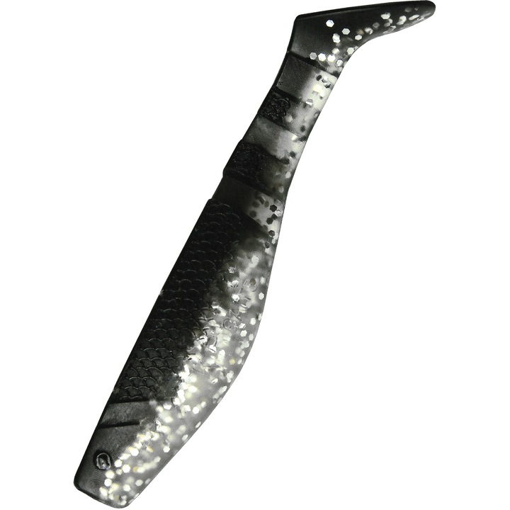 Set 5 buc Shad KP Original Shad 6.25cm, culoarea Black Silver Glitter