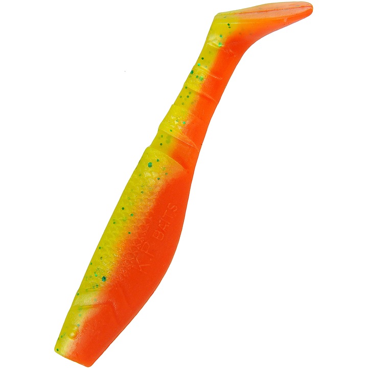 Set 5 buc Shad KP Original Shad 6.25cm, culoarea Candy Corn, pentru biban, stiuca sau salau
