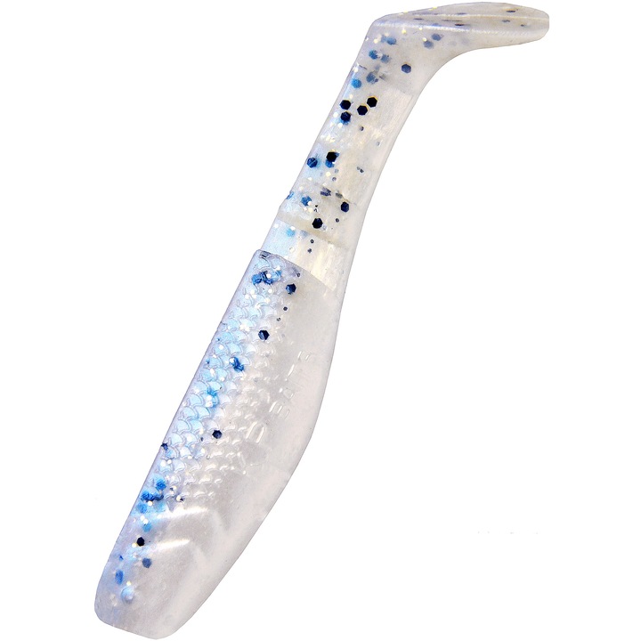 Set 5 buc Shad KP Original Shad 6.25cm, culoarea Crystal Shad, pentru biban, stiuca sau salau
