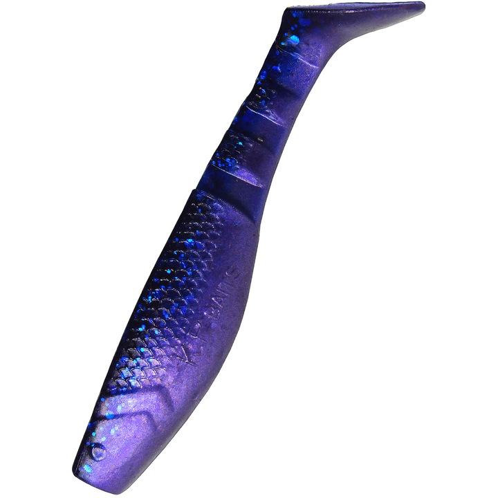 Set 5 buc Shad KP Original Shad 6.25cm, culoarea Electric Junebug, pentru biban, stiuca sau salau