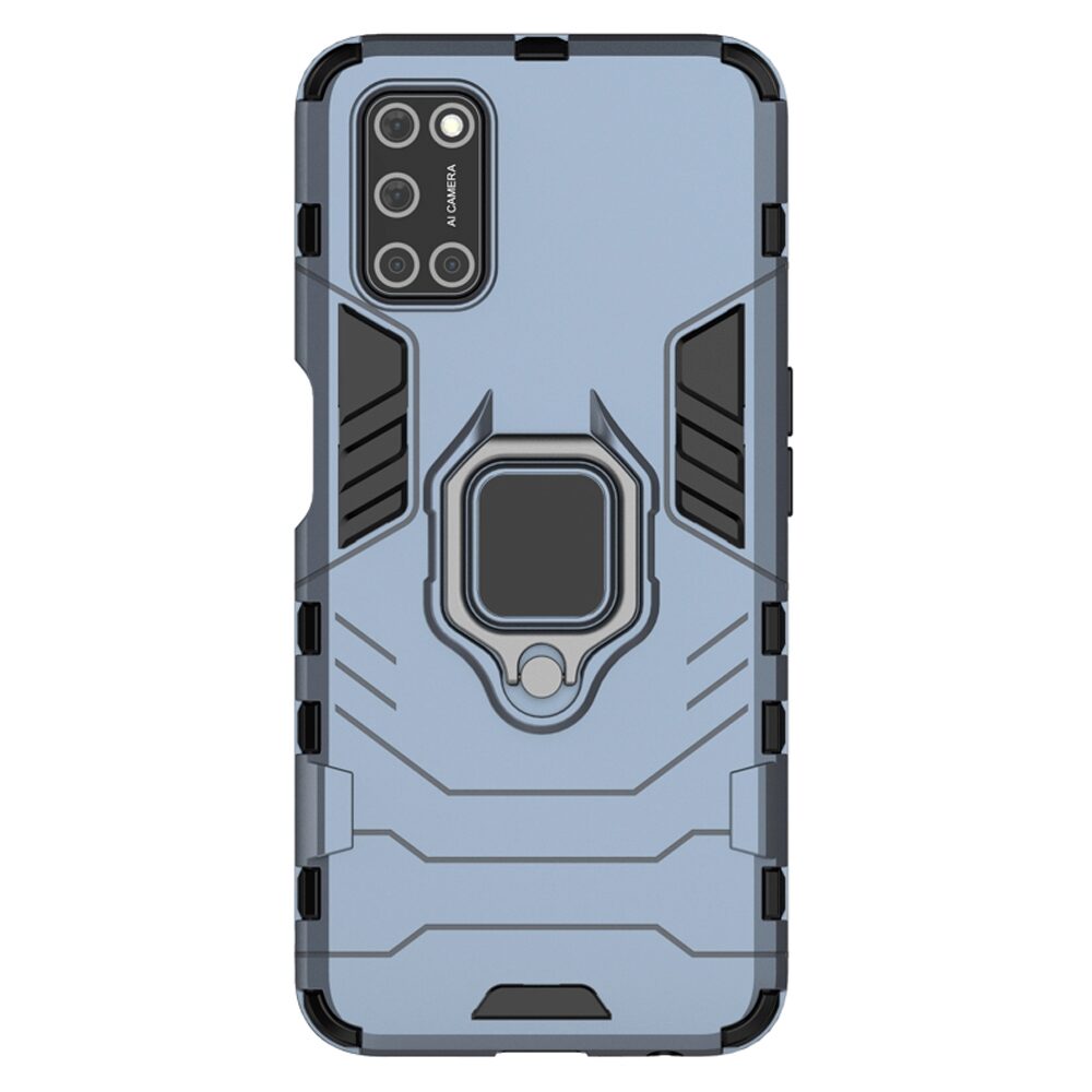 Carcasa Antisoc Ring Armor KickStand pentru Oppo A72 / A52, Albastru