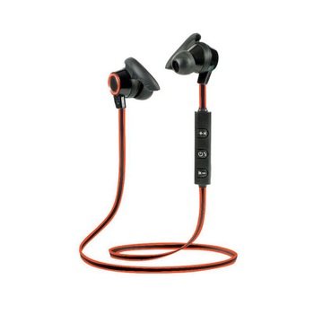 Casti sport bluetooth cu suport ureche, acumulator reincarcabil, design modern, Negru/Rosu Casti sport bluetooth cu suport ureche, acumulator reincarcabil, design modern, Negru/Rosu