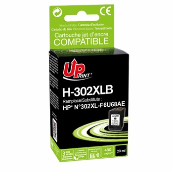 Cartus de cerneala UPRINT F6U68AE-N°302XL HP, Negru Cartus de cerneala UPRINT F6U68AE-N°302XL HP, Negru