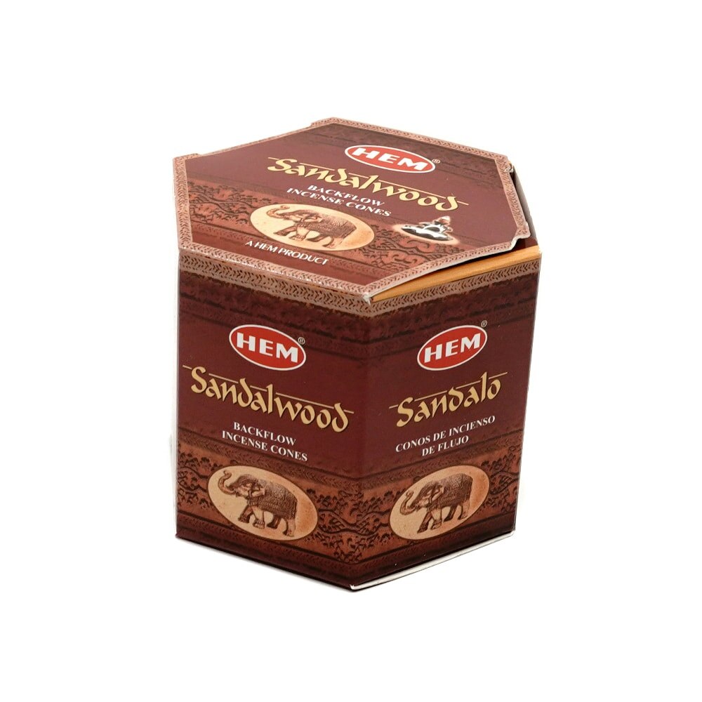 Conuri parfumate HEM Sandalwood , backflow fum greu - 40 buc