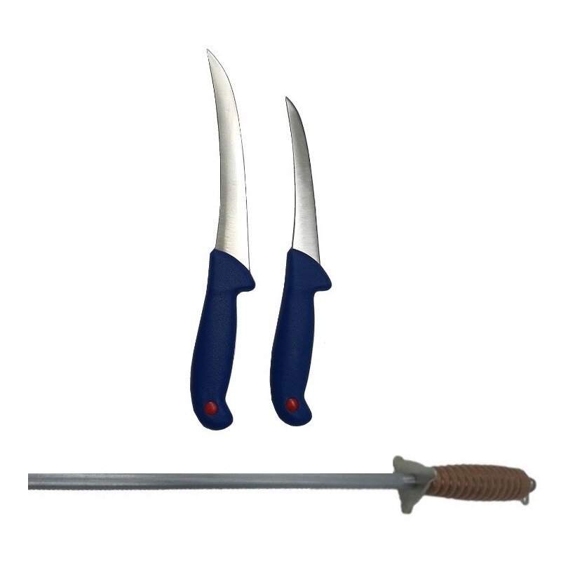 Set macelar format din Cutite profesionale pentru filetat si dezosat si masat 12 inch