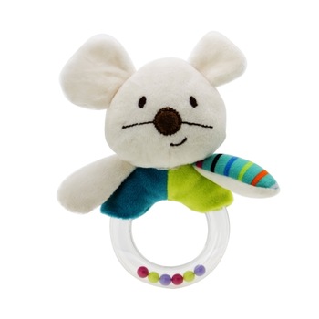 Zornaitoare Kiconico Imaginarium, Kiconico Claki Hoop, cu corp din tesatura si inel transparent cu bile colorate in interior Zornaitoare Kiconico Imaginarium, Kiconico Claki Hoop, cu corp din tesatura si inel transparent cu bile colorate in interior