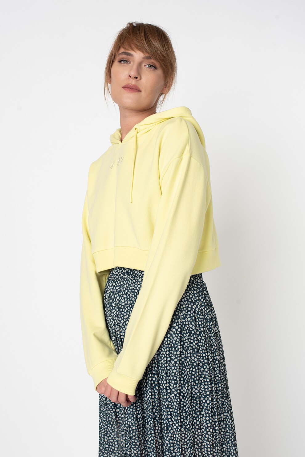 SUPERDRY, Hanorac crop, Galben, L