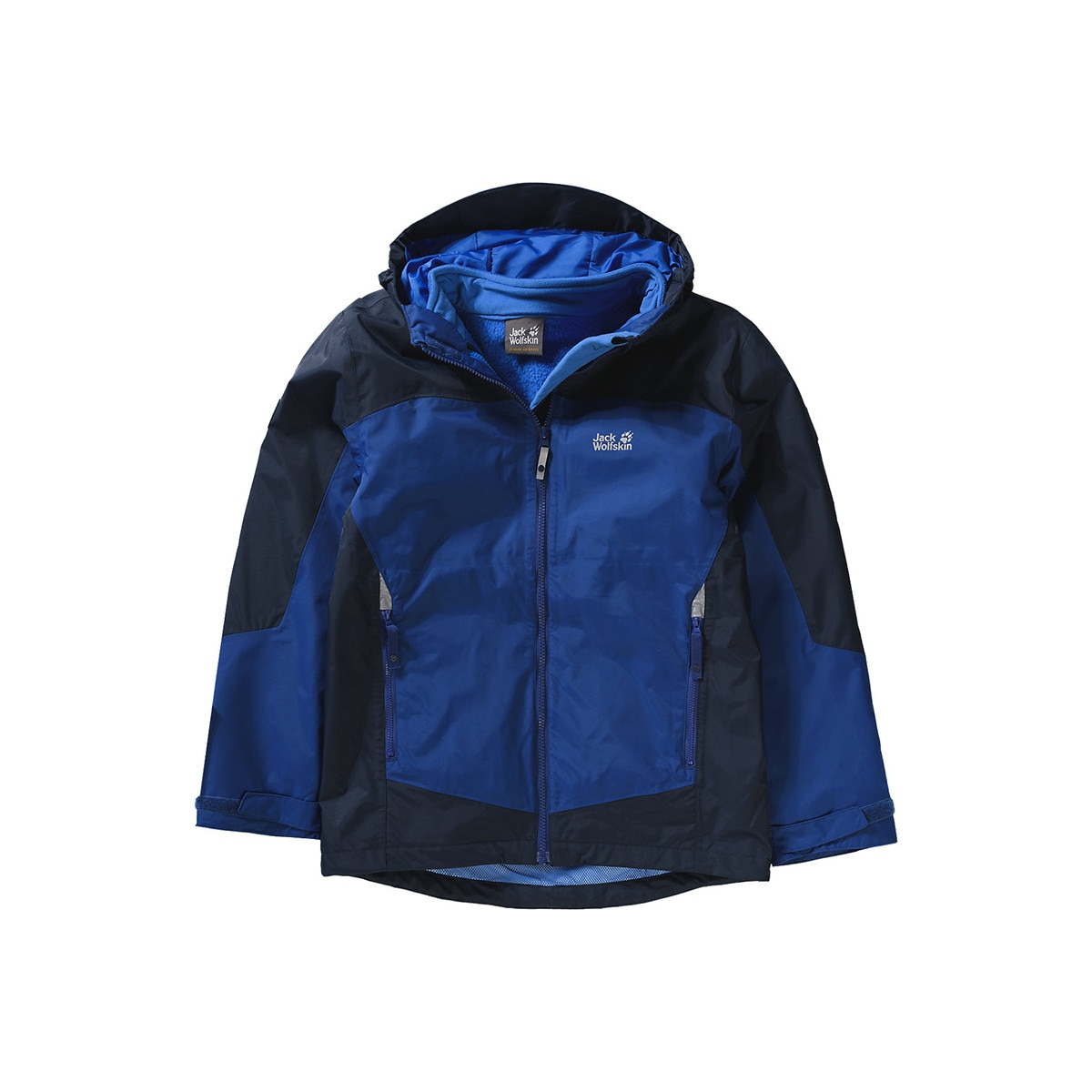 Geaca baieti, Jack Wolfskin, albastru/bleumarin, 128 cm, 7-8 ani