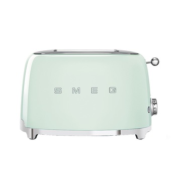 Prajitor de paine Smeg TSF01PGEU, 950 W, 2 felii, 6 niveluri pentru rumenire, Verde Pastel Prajitor de paine Smeg TSF01PGEU, 950 W, 2 felii, 6 niveluri pentru rumenire, Verde Pastel