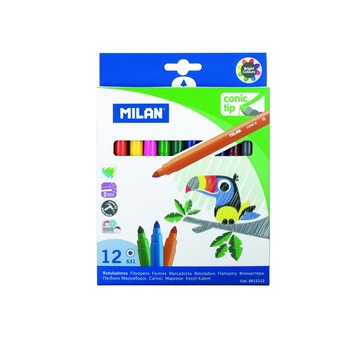 Carioca 12 culori varf conic MILAN Carioca 12 culori varf conic MILAN