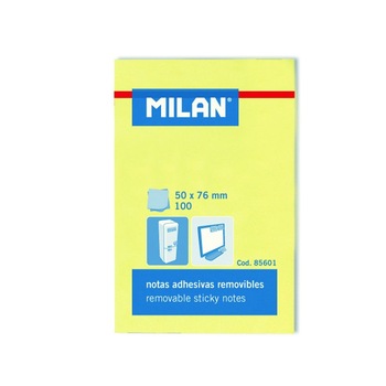 Bloc notes adeziv 50x76 galben pal Milan Bloc notes adeziv 50x76 galben pal Milan