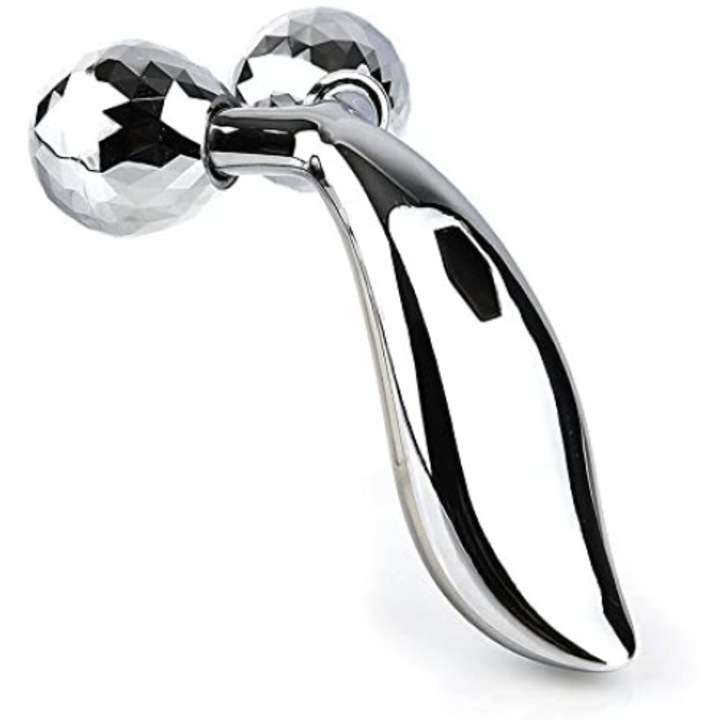 Aparat de masaj XC-117, 2 role, Imbunatateste circulatia, Argintiu