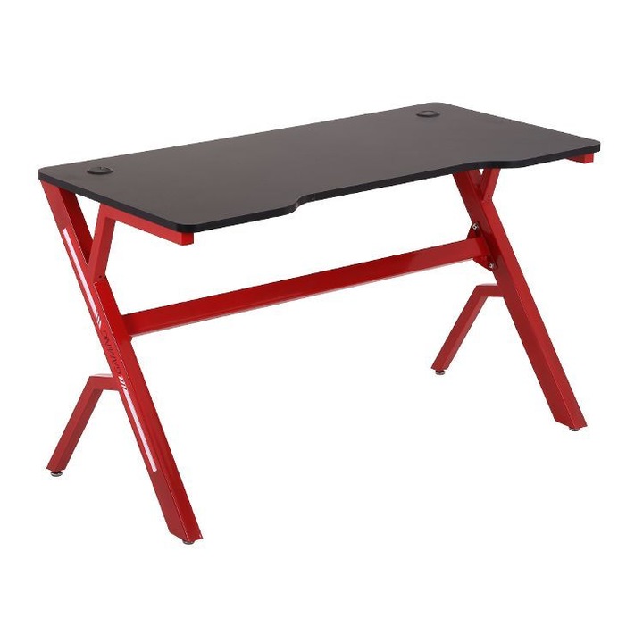 idealSTORE Геймърско бюро RED SPECTER, повърхност 120x60 cm, Модерно, Стабилно, Издръжливо, Изработено от 18 mm MDF покрит с ламинат, Идеално за игрови сесии