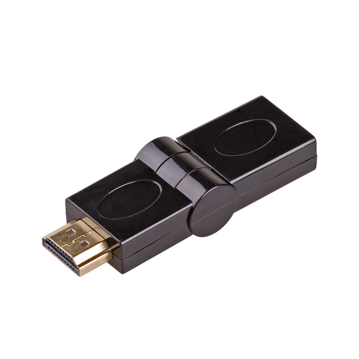 Adaptor HDMI tata la HDMI mama, Akyga, unghi 180 de grade, negru