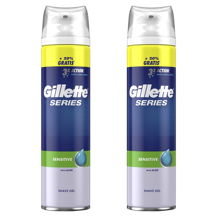 Gillette Series Sensitive borotvazselé, 2x240ml