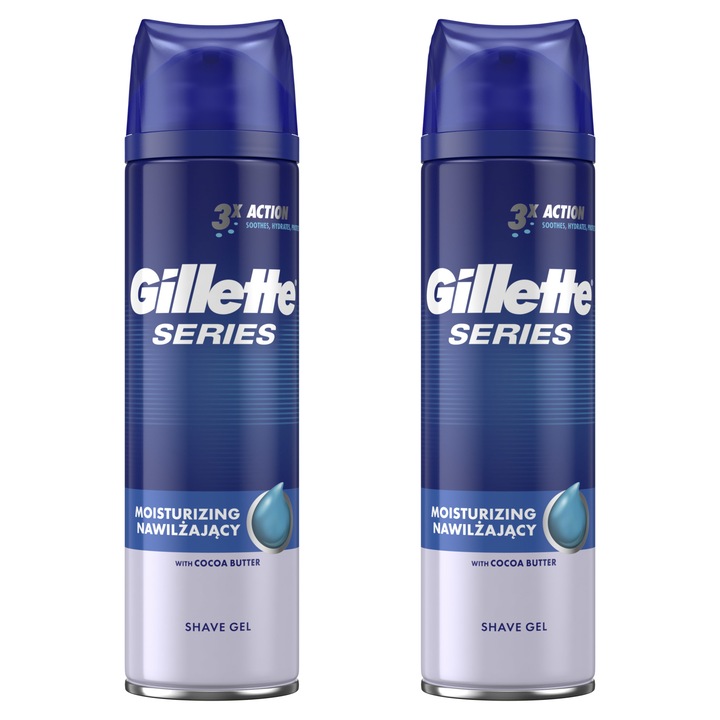 Gillette Series Moisturing borotvazselé, 2x200ml