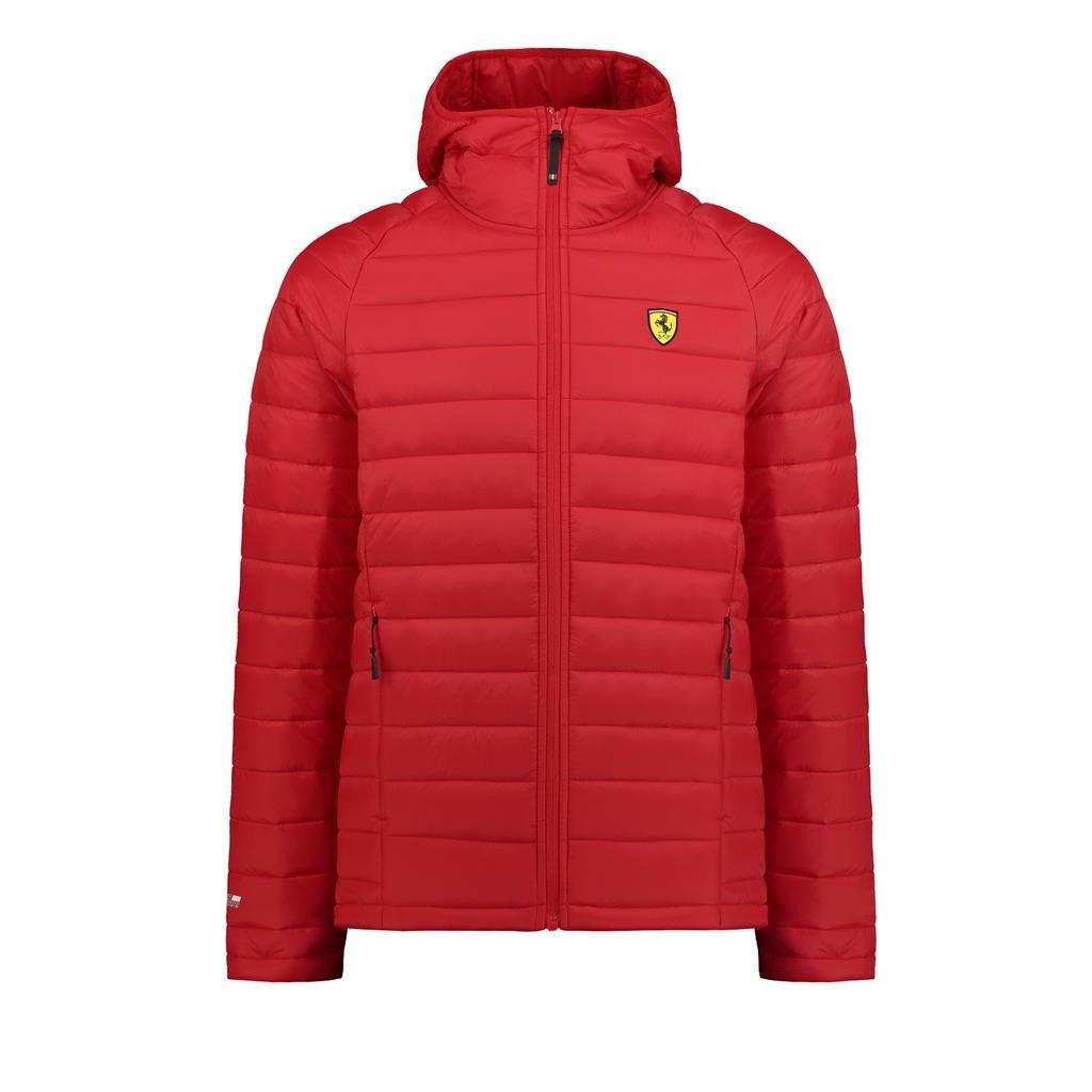 Jacheta sport Ferrari cu gluga pentru barbati, Rosu, L