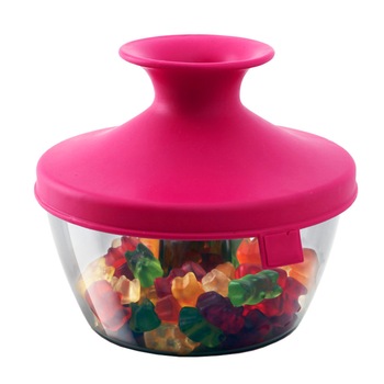 Cutie capac roz pentru depozitare bomboane sau nuci, 0,45 litri Cutie capac roz pentru depozitare bomboane sau nuci, 0,45 litri