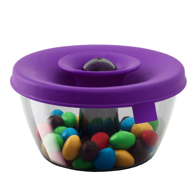 Cutie capac violet pentru pastrare bomboane sau nuci, 045 litri