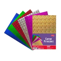 Hartie Cartonata Holografica DACO, 6 File/Top, 23x33 cm, 250 g/m², 6 Culori si 3 Modele