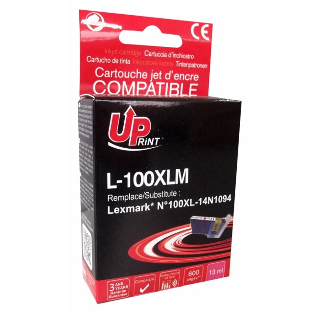Cartus de cerneala UPRINT 14N1094, LEXMARK 100XL/Lex S305/S405/S505/S605/Pro705/Pro805, Magenta
