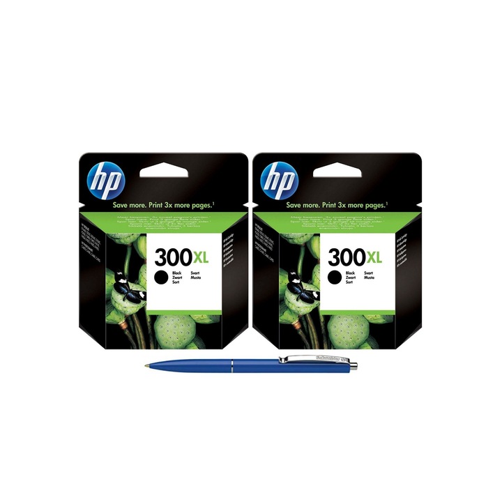 Pachet MAG4U Cartuse Cerneala Originale 2 bucati CC641EE (300XL) Black si Pix Schneider