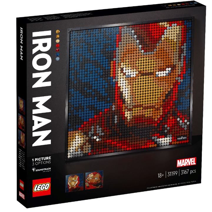 LEGO Art Marvel Studios - Iron Man 31199, 3167 части